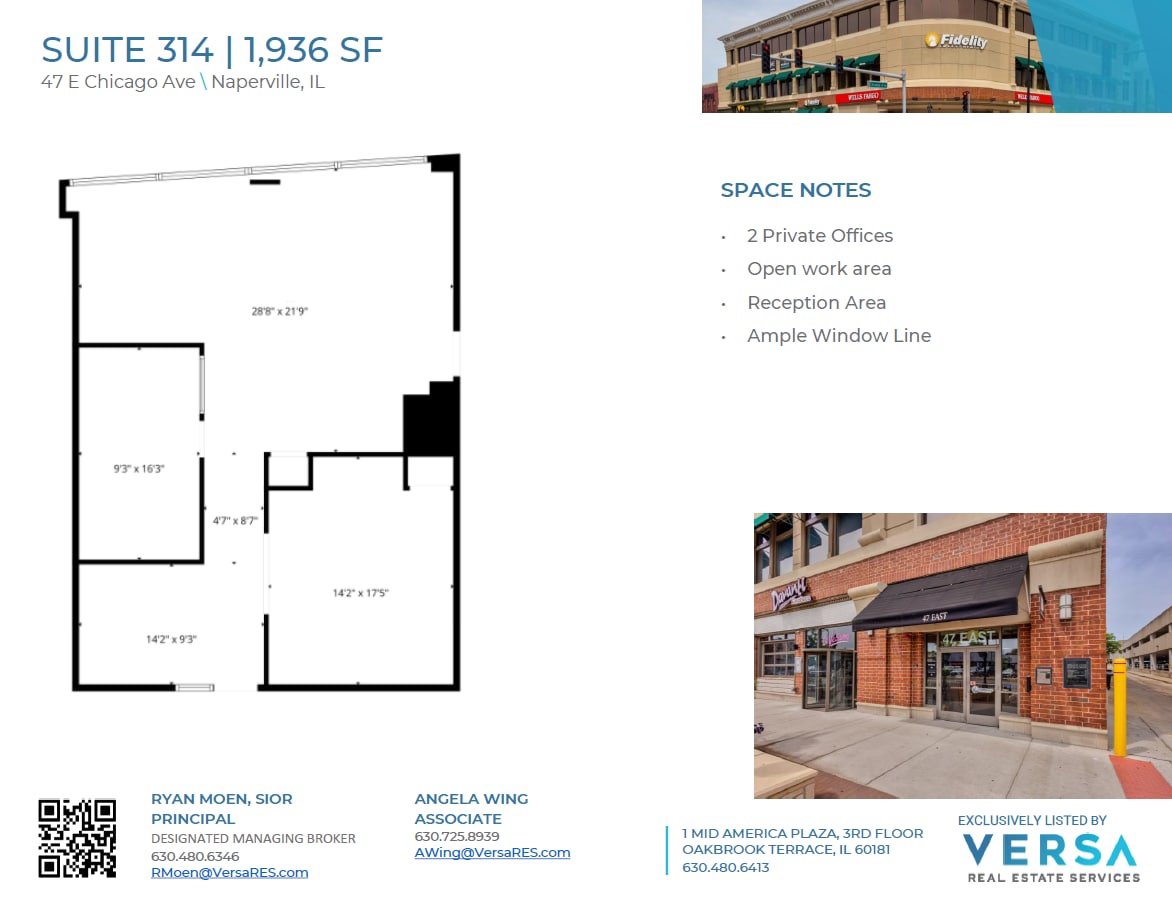 47 E Chicago Ave, Naperville, IL à louer Plan d’étage- Image 1 de 7