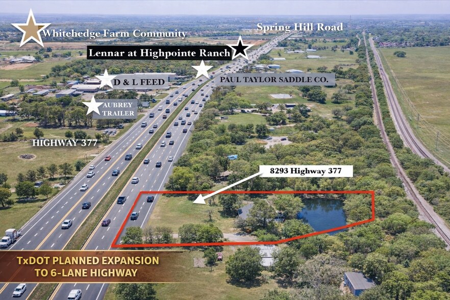 8293 Highway 377, Pilot Point, TX à vendre - Aérien - Image 3 de 12