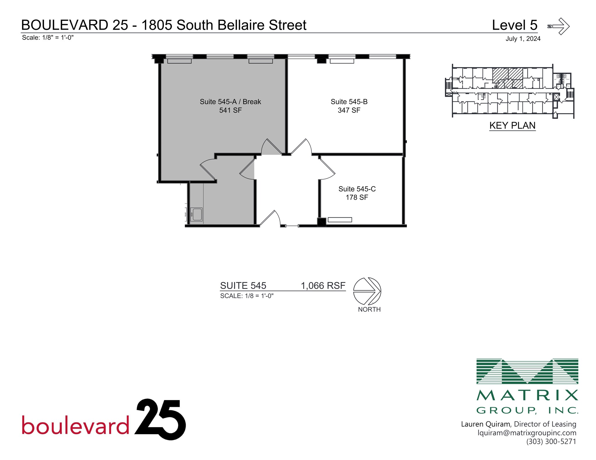 1805 S Bellaire St, Denver, CO à louer Plan de site- Image 1 de 2