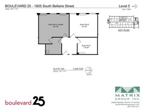 1805 S Bellaire St, Denver, CO à louer Plan de site- Image 1 de 2