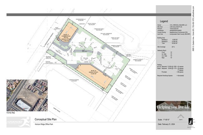 Plus de détails pour 2551 W Horizon Ridge Pky, Henderson, NV - Bureau à louer