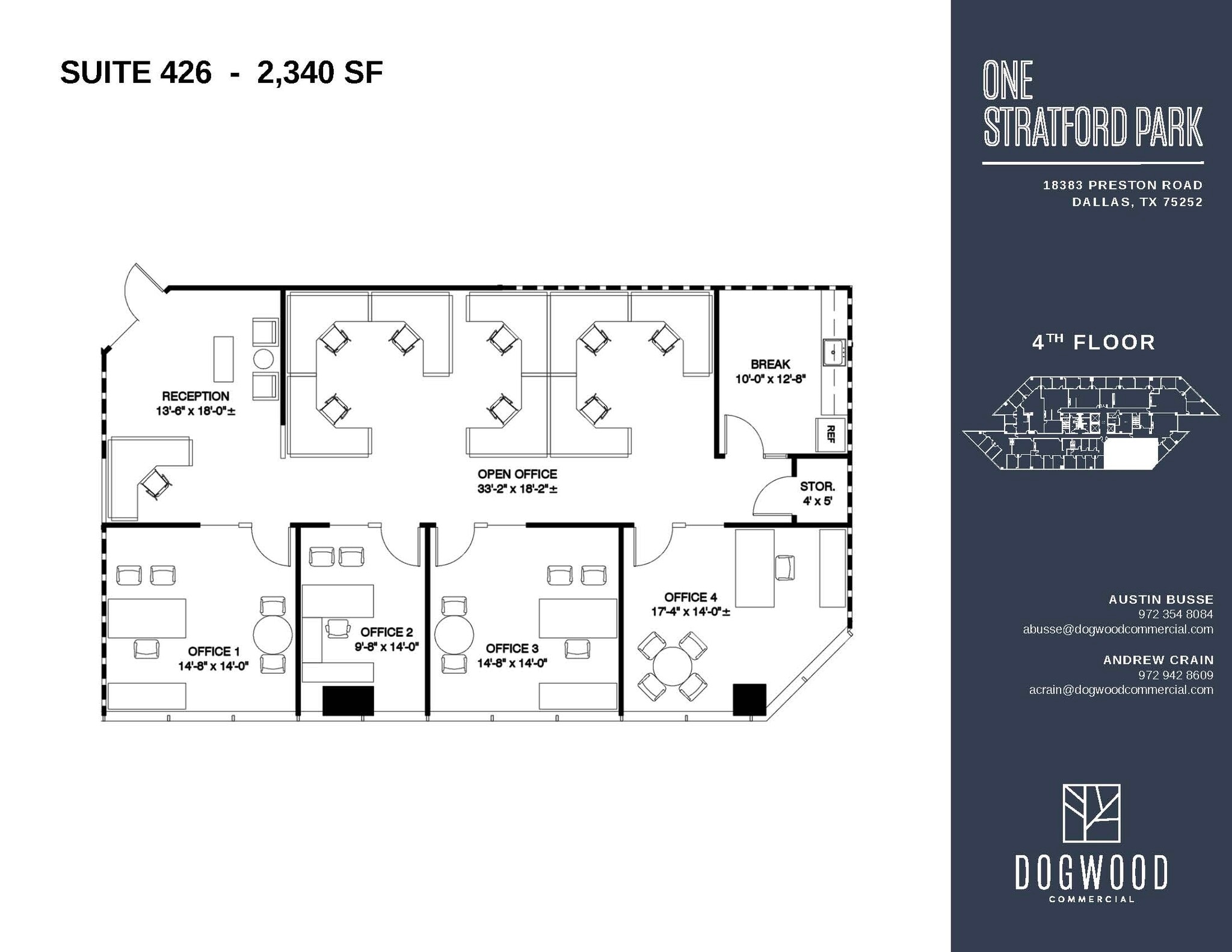 18383 Preston Rd, Dallas, TX à louer Plan d’étage- Image 1 de 1