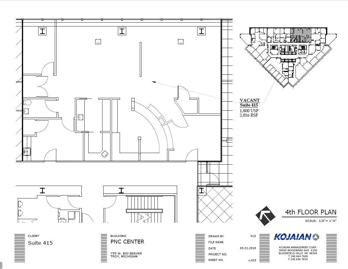 755 W Big Beaver Rd, Troy, MI à louer Plan d  tage- Image 1 de 1