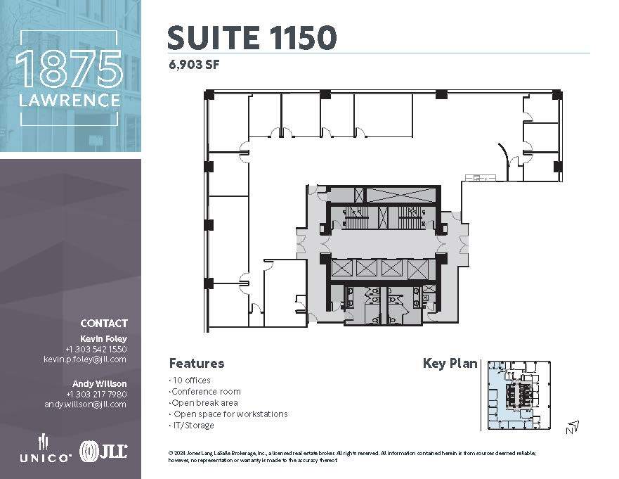 1875 Lawrence St, Denver, CO for lease Floor Plan- Image 1 of 1