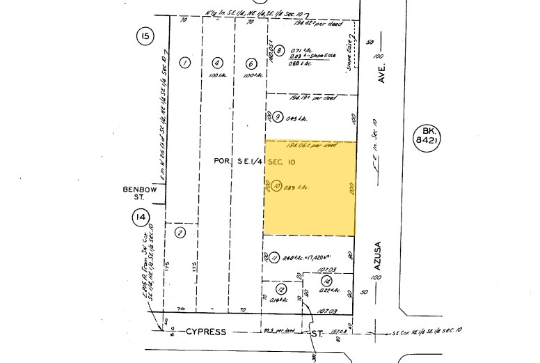 945 N Azusa Ave, Covina, CA à vendre - Plan cadastral - Image 2 de 3