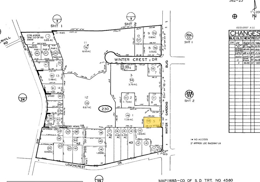 9530 Winter Gardens Blvd, Lakeside, CA à vendre - Plan cadastral - Image 2 de 3