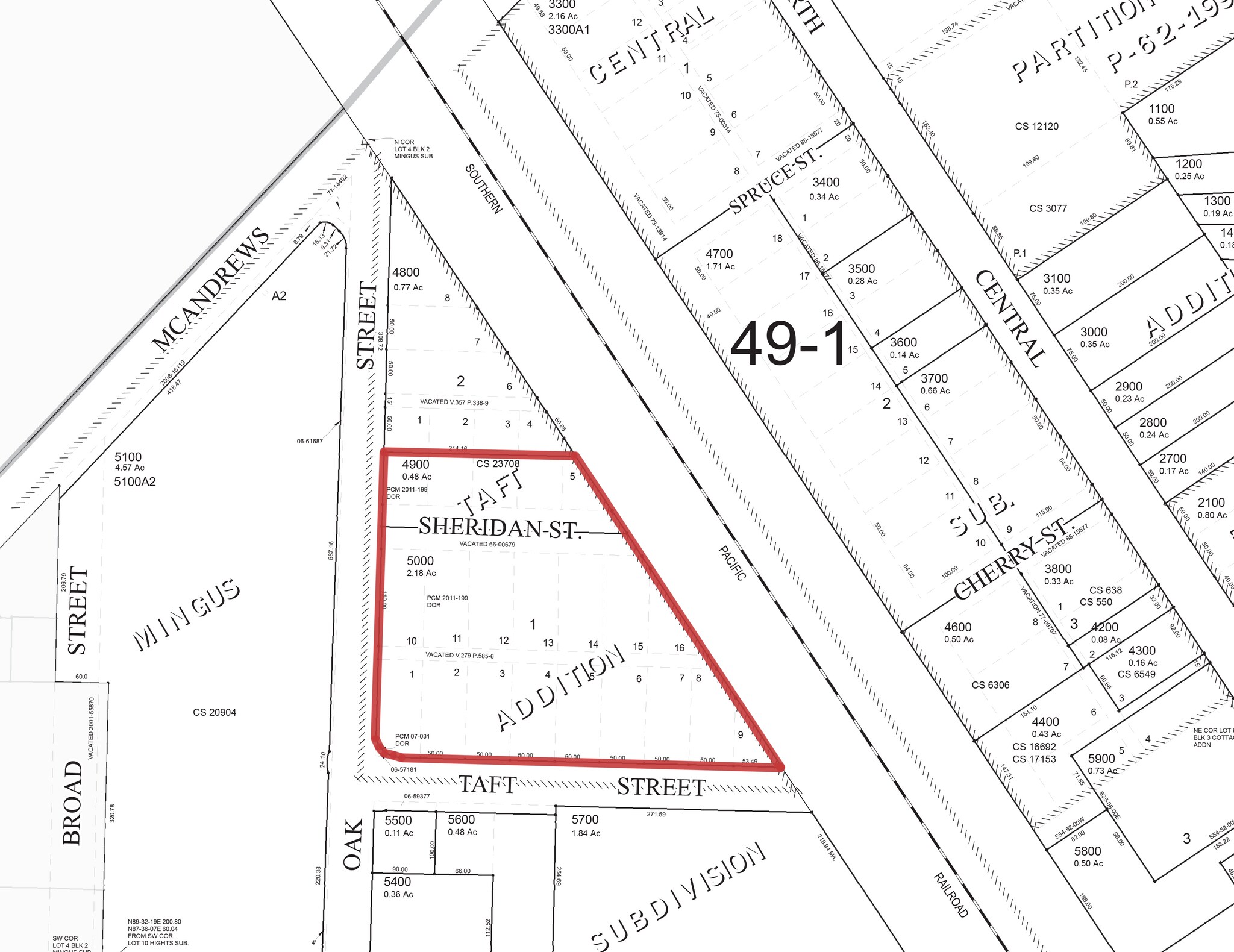 Oak Street St, Medford, OR à vendre Plan cadastral- Image 1 de 3