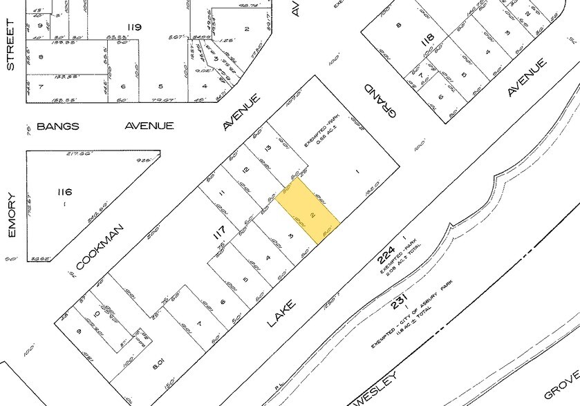 515 Lake Ave, Asbury Park, NJ à vendre - Plan cadastral - Image 1 de 1