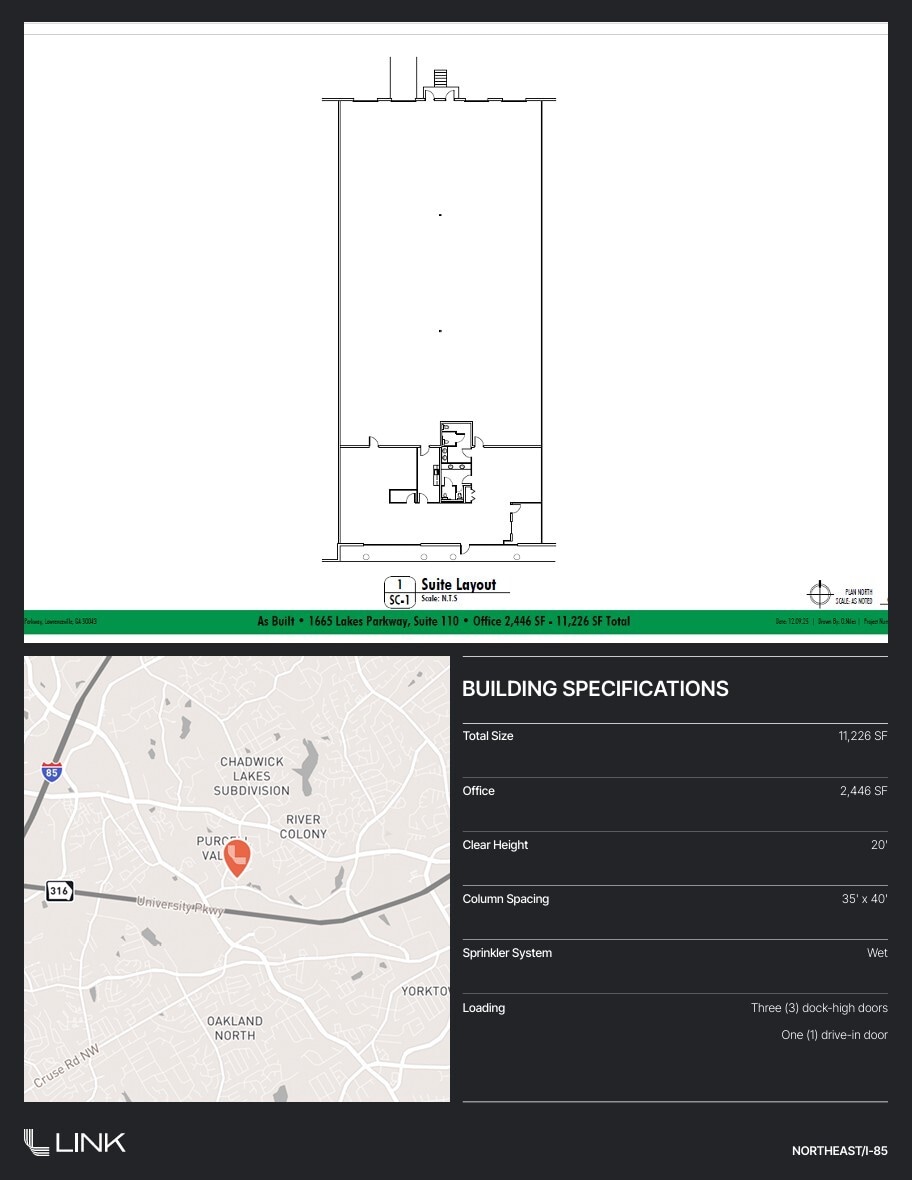 1665 Lakes Pky, Lawrenceville, GA for lease Floor Plan- Image 1 of 1