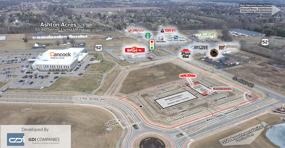 6073 W US Highway 52, New Palestine, IN for lease - Aerial - Image 1 of 7