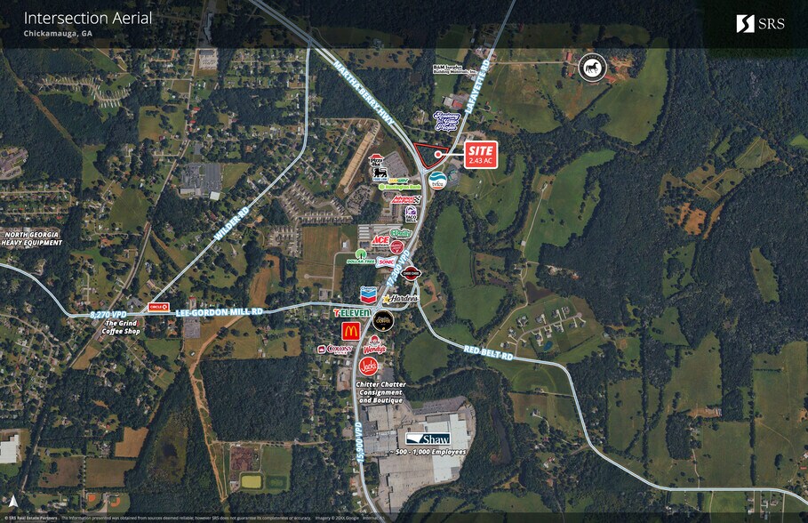 NEC Hwy 27 & Lafayette rd, Chickamauga, GA à vendre - Aérien - Image 2 de 3