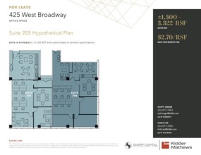 425 W Broadway, Glendale, CA à louer Plan d  tage- Image 2 de 2