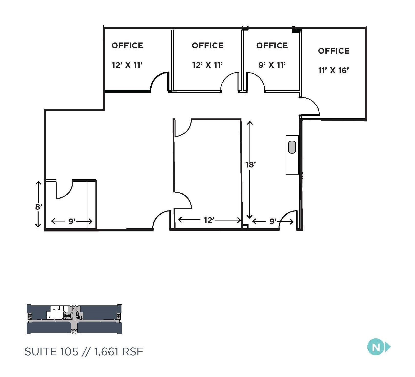 8445 Keystone Crossing, Indianapolis, IN for lease Floor Plan- Image 1 of 1