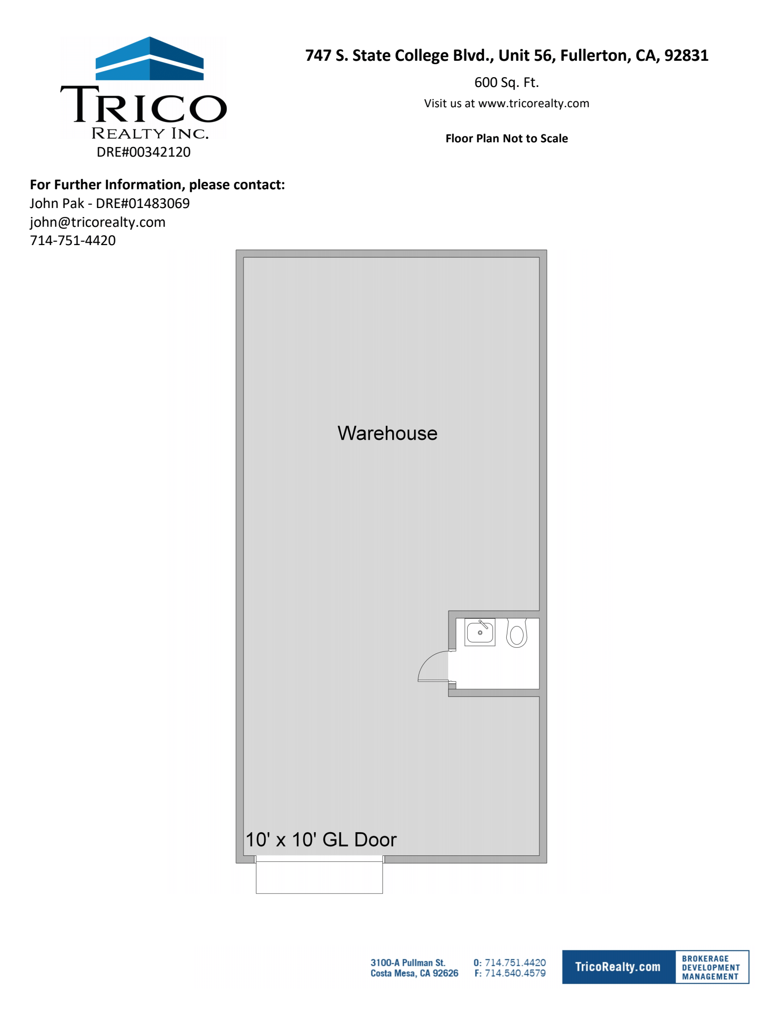 667-759 S State College Blvd, Fullerton, CA à louer Plan d’étage- Image 1 de 1