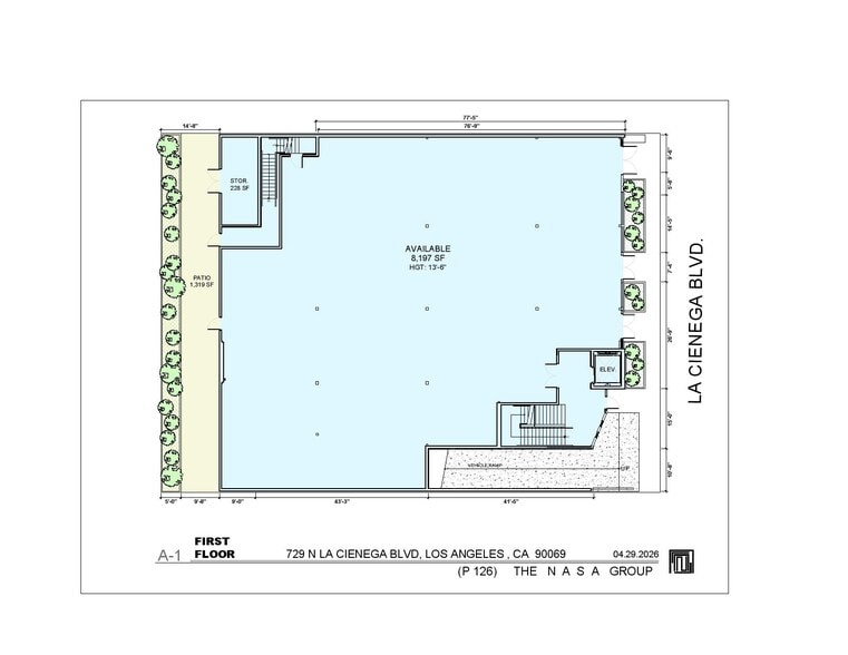 729-731 N La Cienega Blvd, Los Angeles, CA for lease - Floor Plan - Image 3 of 6