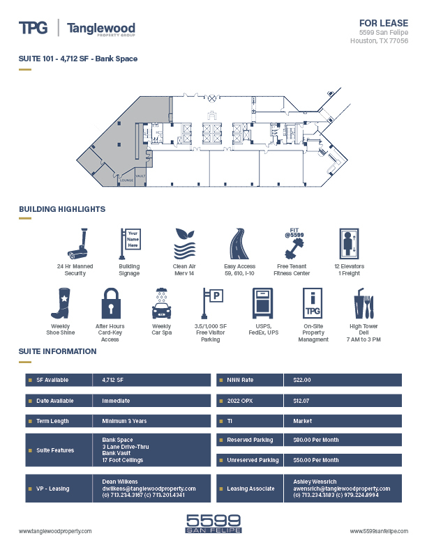 5599 San Felipe St, Houston, TX for lease Floor Plan- Image 1 of 1