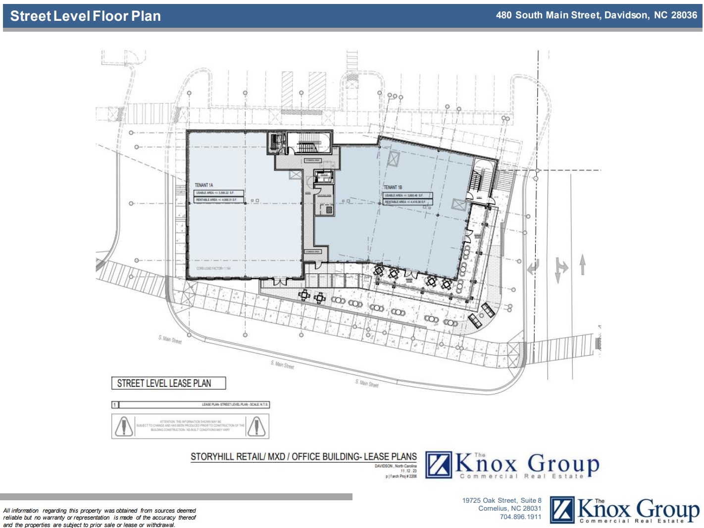 480 S Main St, Davidson, NC for lease Floor Plan- Image 1 of 2