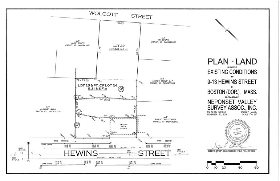 9-13 Hewins St, Boston, MA à vendre - Plan de site - Image 2 de 2