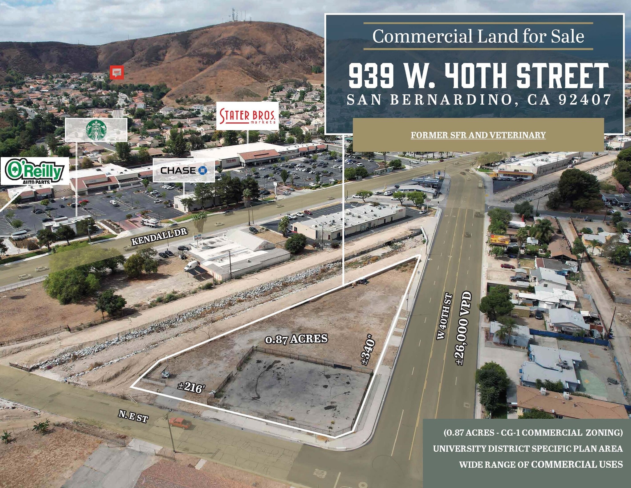 939 W 40th St, San Bernardino, CA à vendre Aérien- Image 1 de 5