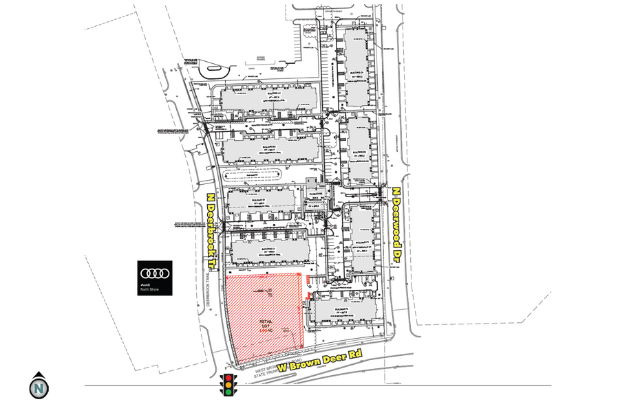 NEC of Brown Deer Road & Deerbrook Trail, Brown Deer, WI for sale - Site Plan - Image 2 of 4