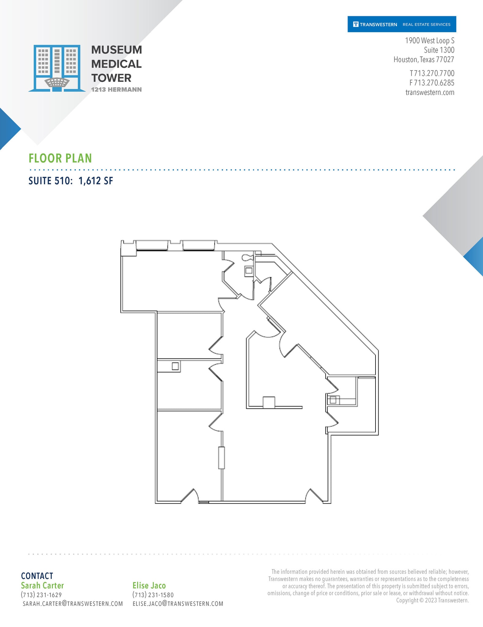 1213 Hermann Dr, Houston, TX à louer Plan d’étage- Image 1 de 1