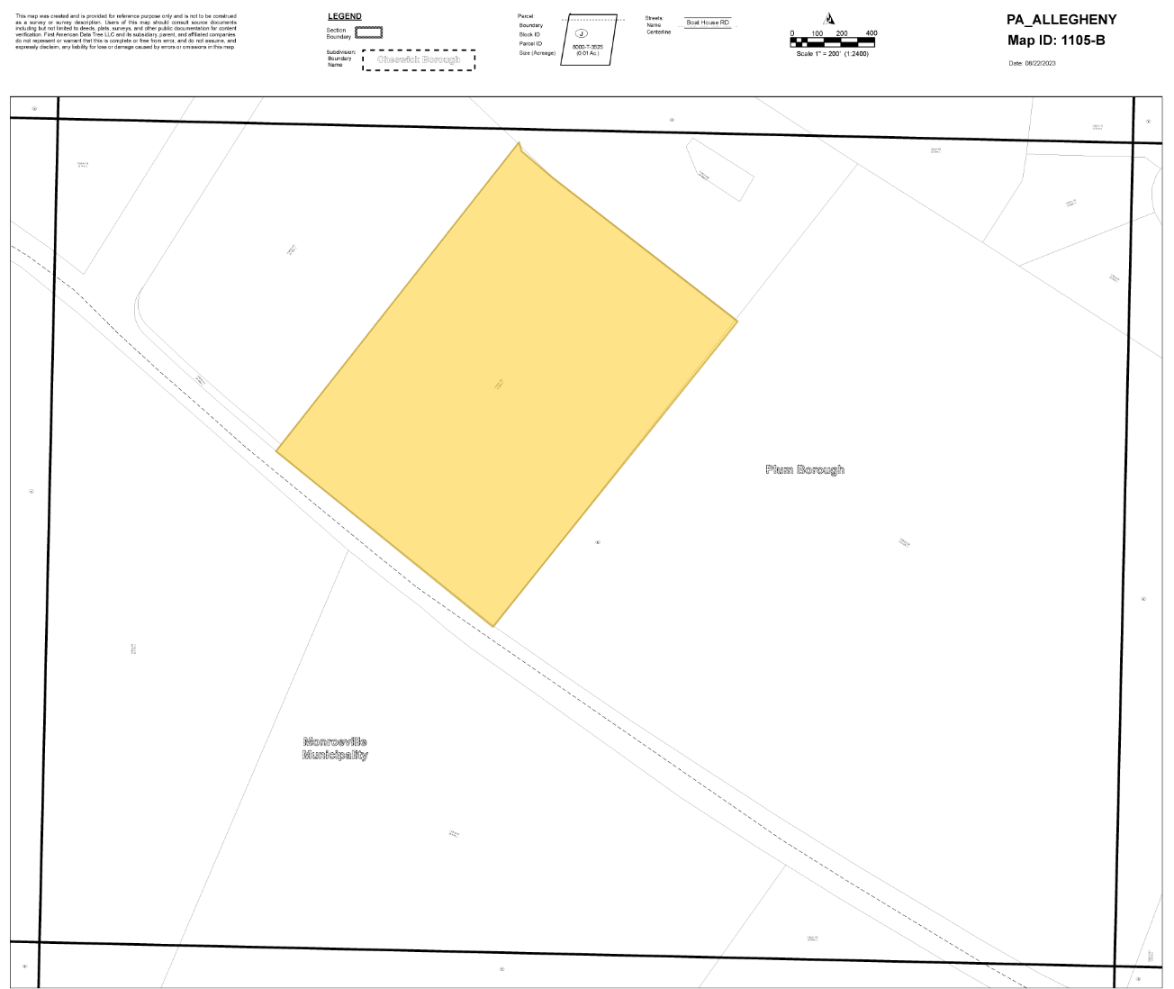 951 Old Frankstown Rd, Pittsburgh, PA à vendre Plan cadastral- Image 1 de 2