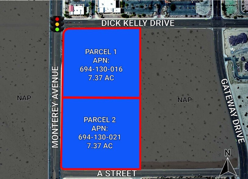 SEC Monterey Ave & Dick Kelly Dr, Palm Desert, CA à vendre - Plan cadastral - Image 2 de 3