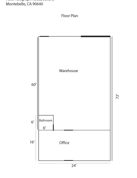 7801-7807 Telegraph Rd, Montebello, CA for lease - Floor Plan - Image 2 of 14