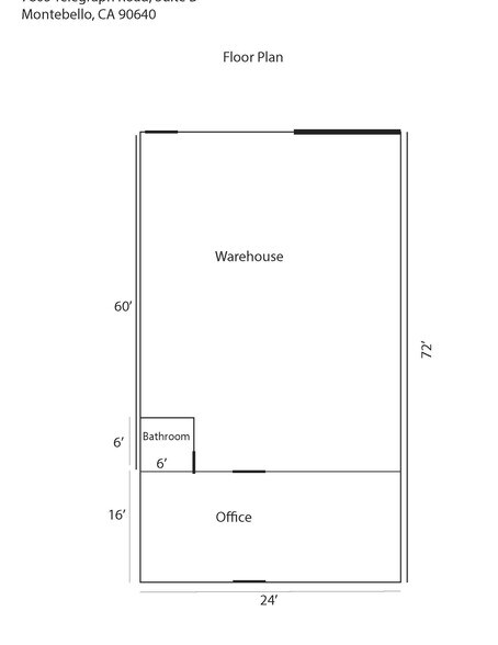 7801-7807 Telegraph Rd, Montebello, CA à louer - Plan d’étage - Image 2 de 14