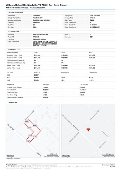 FM 360/ Williams School Rd, Needville, TX à vendre - Plan de site - Image 2 de 4