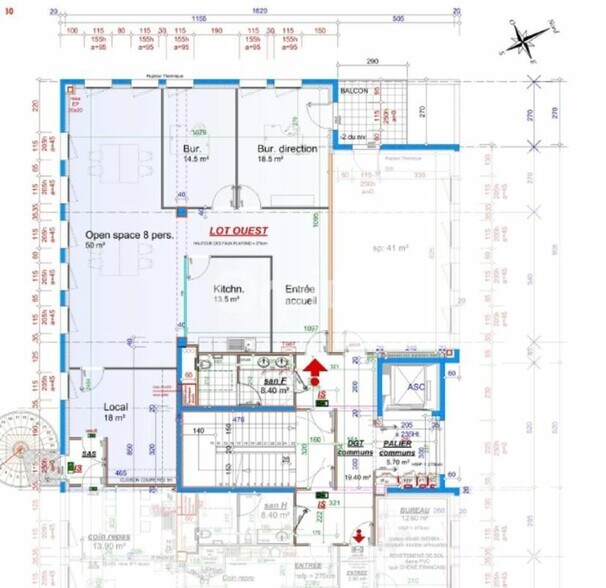 Bureau dans Saint-Priest à louer - Plan d’étage - Image 2 de 12