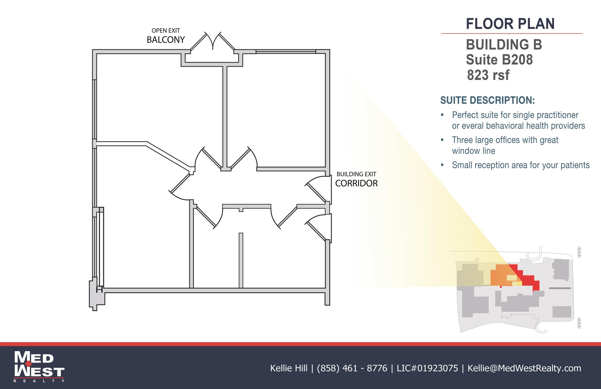 8950 Villa La Jolla Dr, La Jolla, CA for lease Floor Plan- Image 1 of 1