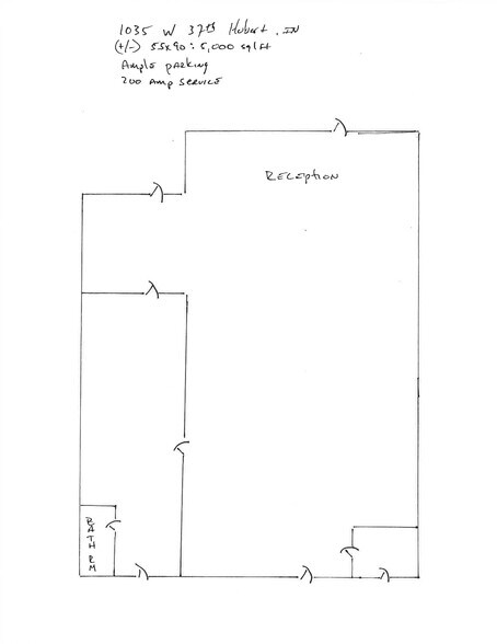 1055 W 37th Ave, Hobart, IN à louer - Plan d’étage - Image 2 de 3