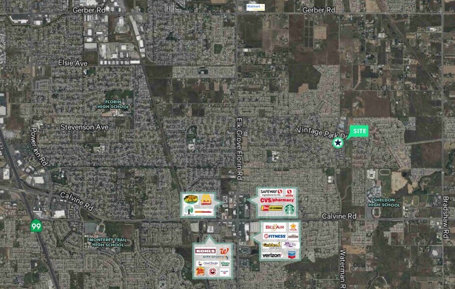 Sec Vintage Park Drive & Waterman Rd, Sacramento, CA for sale - Aerial - Image 2 of 3