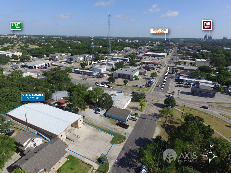 916 S Locust St, Denton, TX for lease - Aerial - Image 2 of 21