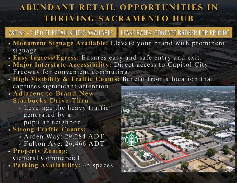 2355-2377 Arden Way, Sacramento, CA à louer - Photo du bâtiment - Image 2 de 11