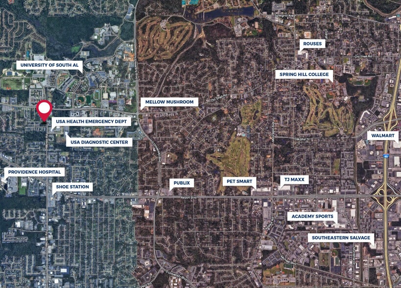 100 Hillcrest rd, Mobile, AL for sale - Aerial - Image 2 of 2