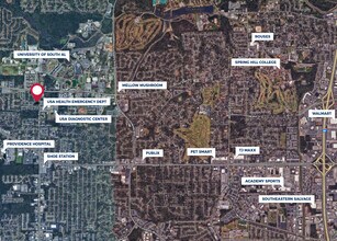 100 Hillcrest rd, Mobile, AL - Aerial map view