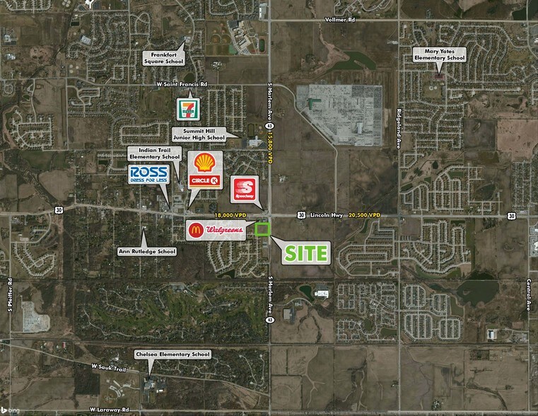 SWC Harlem Ave, Frankfort, IL à vendre - Aérien - Image 2 de 2