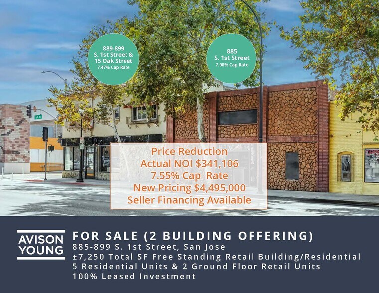 885-889 S 1st St, San Jose, CA à vendre - Photo du bâtiment - Image 1 de 20