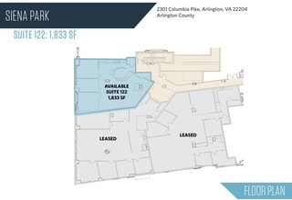 2301 Columbia Pike, Arlington, VA à louer Plan d’étage- Image 1 de 1
