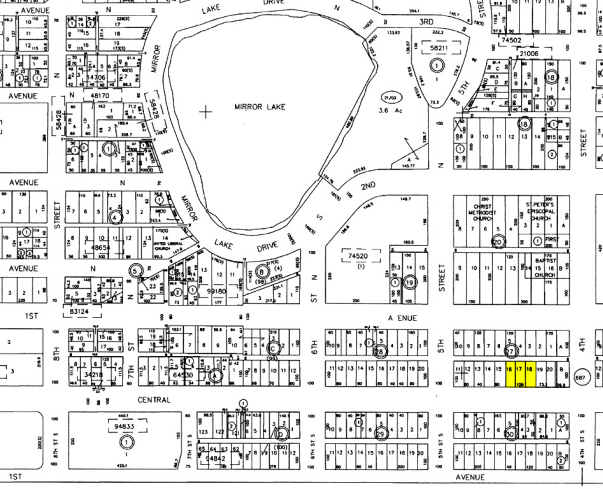425-445 Central Ave, Saint Petersburg, FL à louer - Plan cadastral - Image 2 de 4