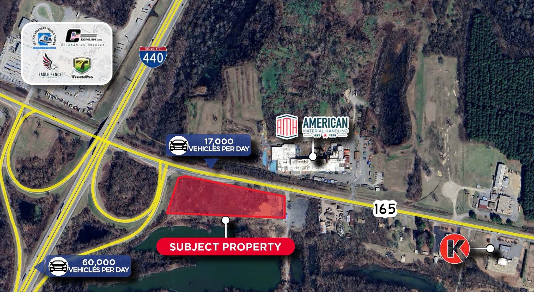 I-1440 & Hwy 165, North Little Rock, AR à vendre Aérien- Image 1 de 3