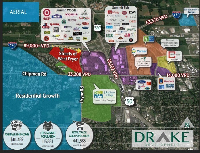 1030 NW Pryor Rd, Lee's Summit, MO à louer - Aérien - Image 3 de 4