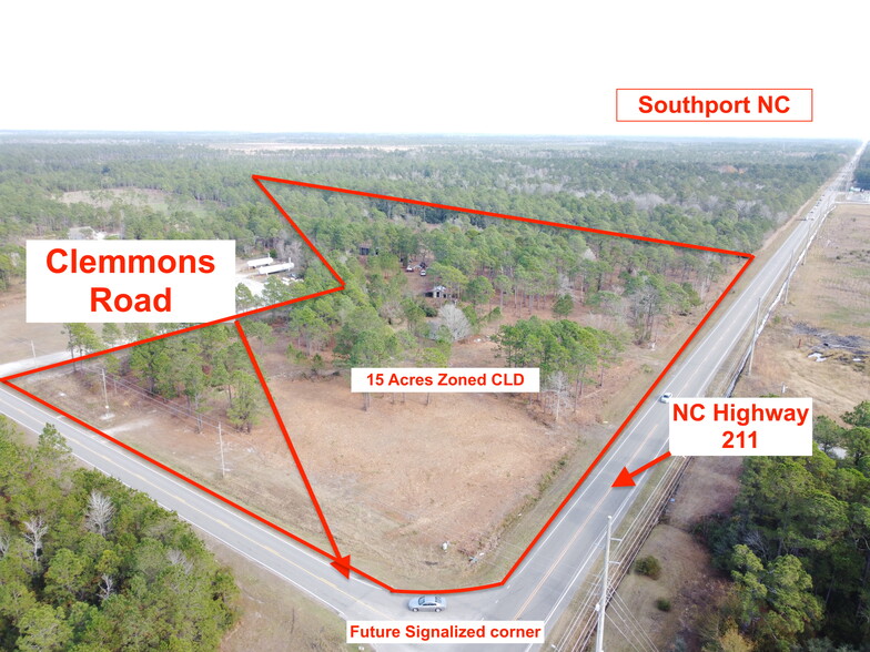 1970 Southport-Supply Rd, Bolivia, NC for sale - Aerial - Image 2 of 3