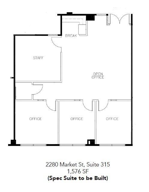 2280 Market St, Riverside, CA à louer Plan d  tage- Image 1 de 1