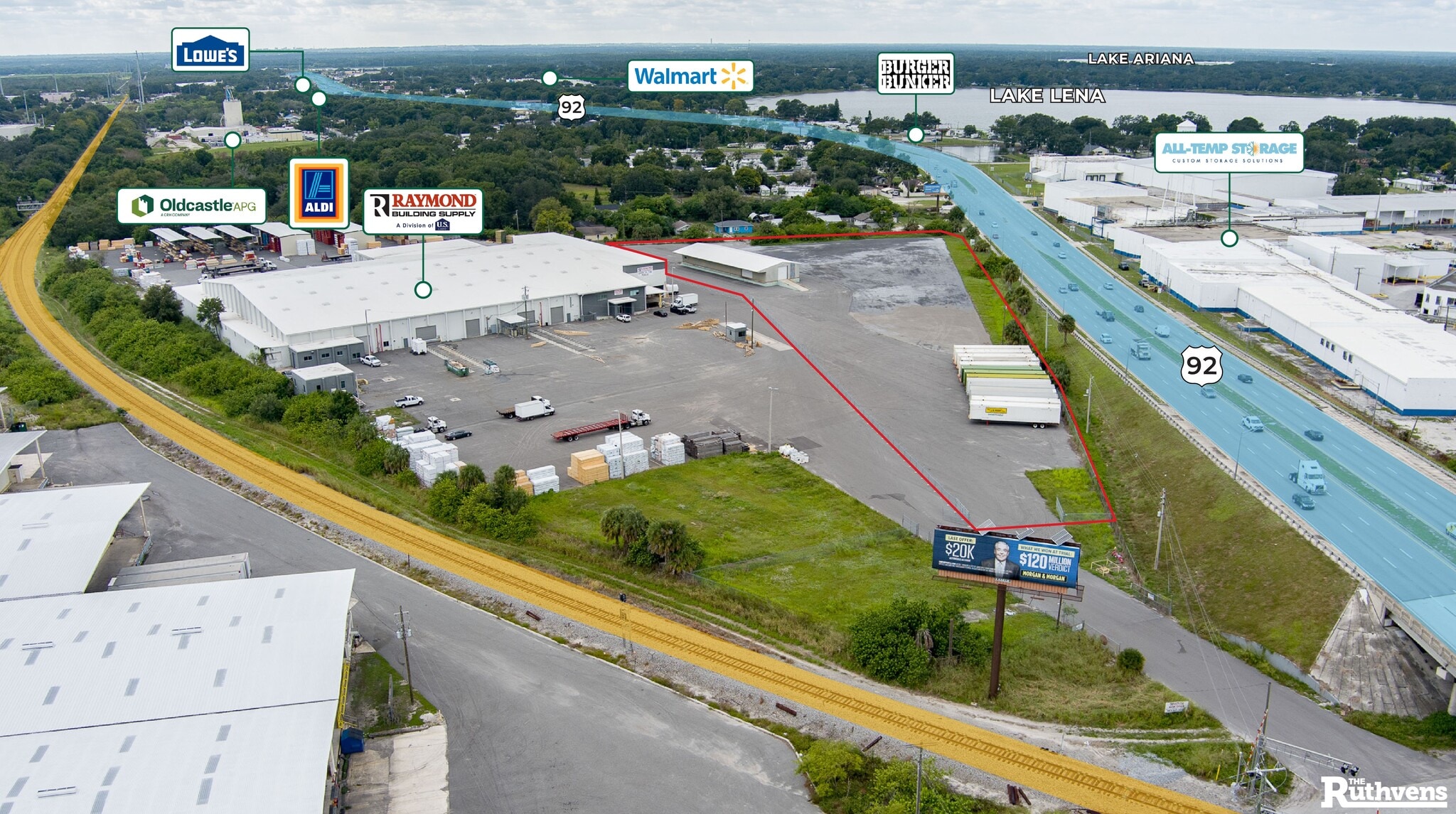 500 McKean St, Auburndale, FL for lease Aerial- Image 1 of 14