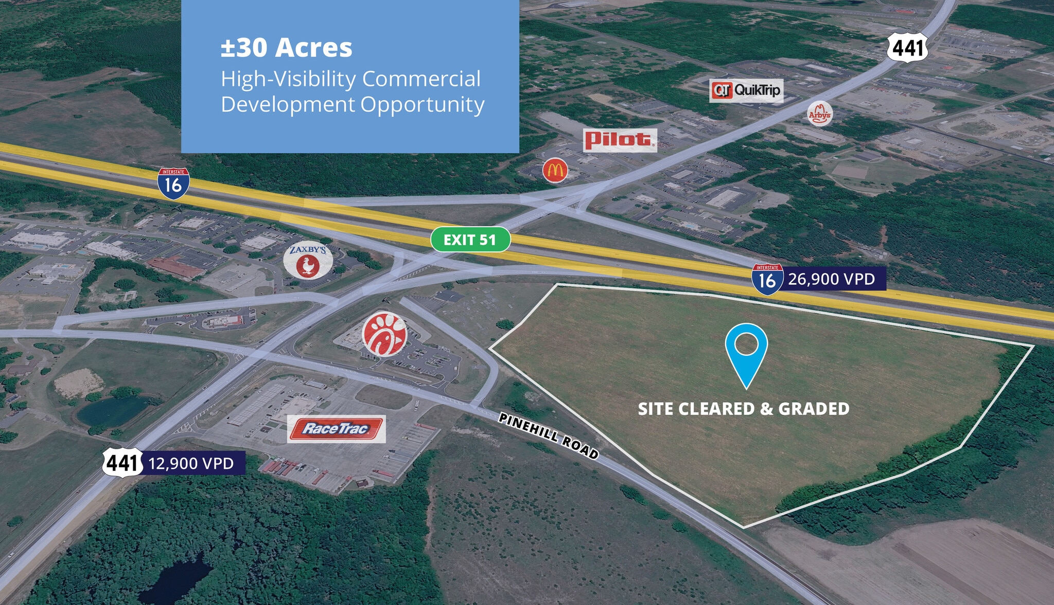 0 I-16 & Pinehill Rd, Dublin, GA for sale Primary Photo- Image 1 of 3