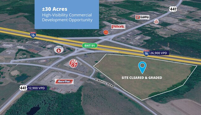 Plus de détails pour 0 I-16 & Pinehill Rd, Dublin, GA - Terrain à vendre