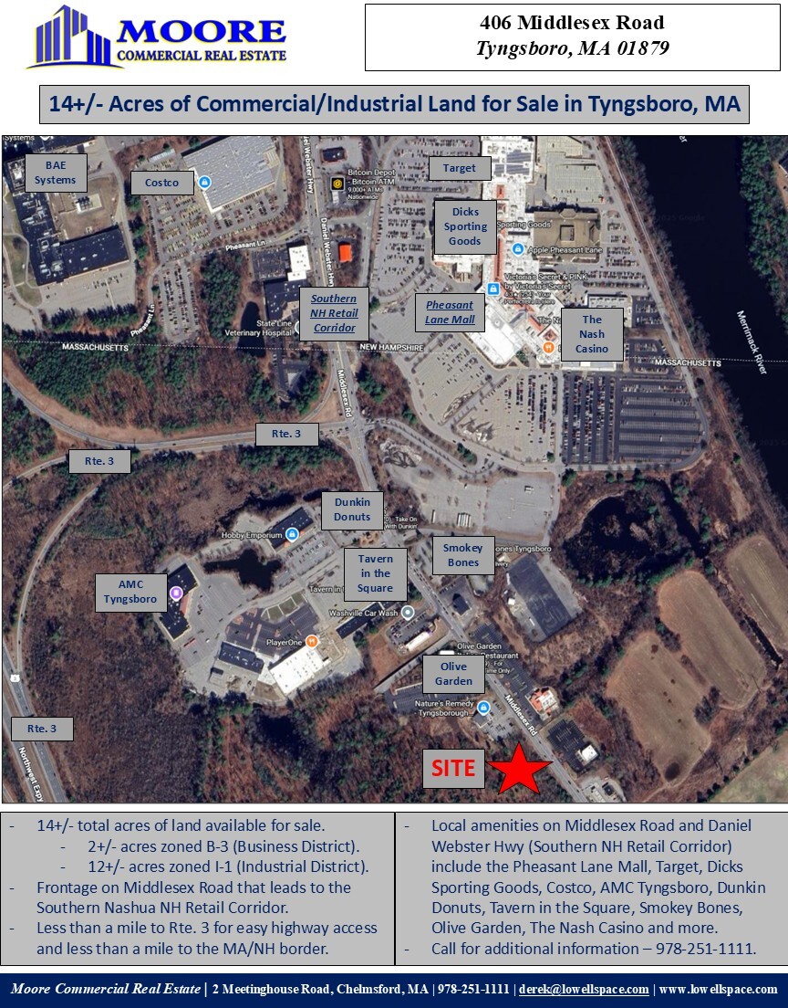 406 Middlesex Rd, Tyngsborough, MA for sale Aerial- Image 1 of 2